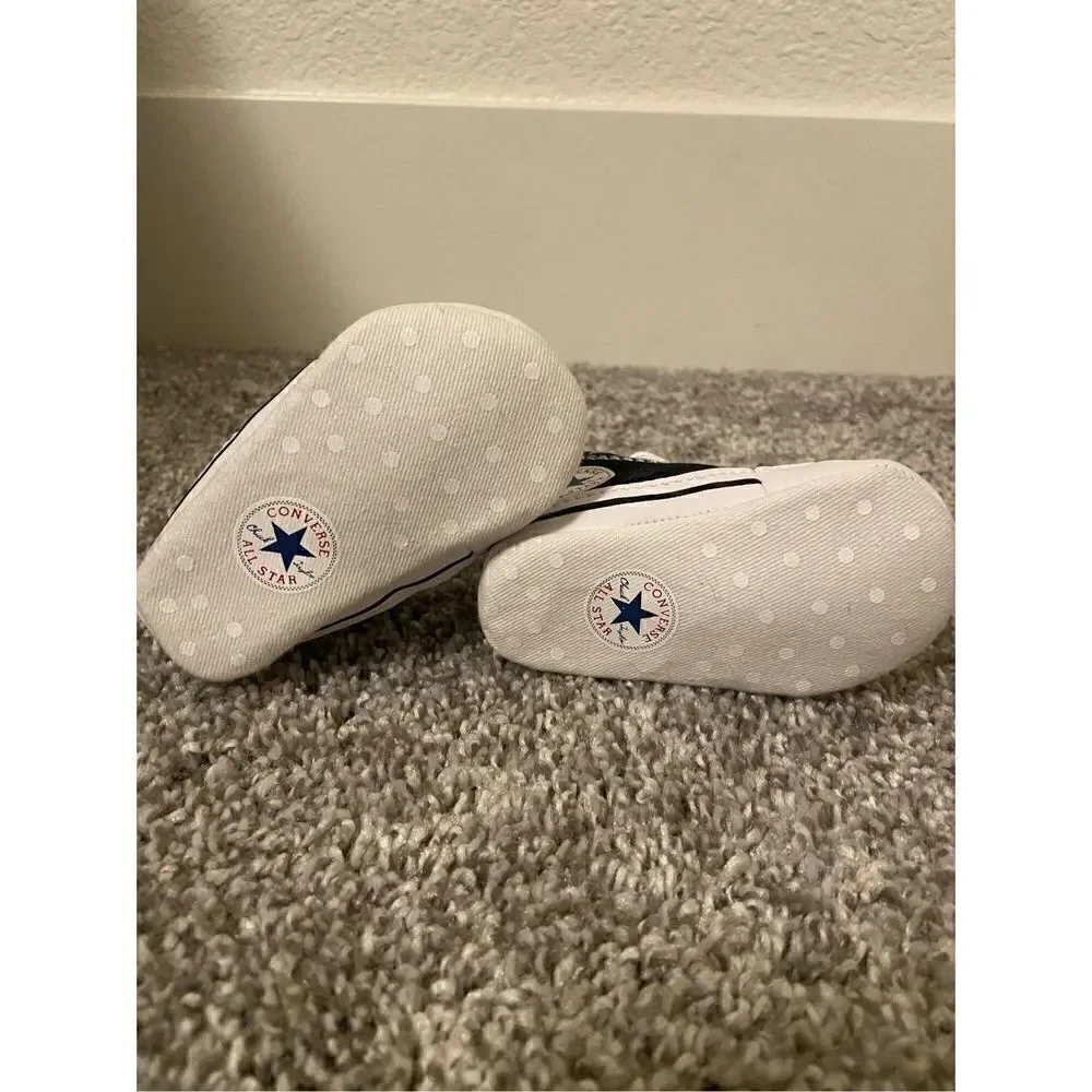Baby Converse Black Crib Shoe size 1